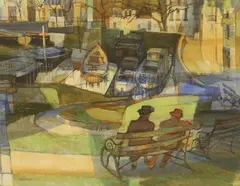 Moira Huntly, Embankment, watercolour