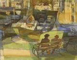 Moira Huntly, Embankment, watercolour