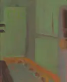 Rose Hilton, Inside Studio, oil on canvas laid on board