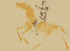 Elisabeth Frink, Horse and Rider, 1970, lithograph in colours