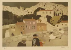 Oppede Le Vieux by Mary Fedden, lithograph in colours, sold Mar 2026