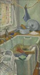 Clova Stuart-Hamilton, La Laverie, oil on canvas