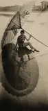 Jacques Henri Lartigue, Hendaye, August 1927: Bibi with Shadow and Reflection, gelatin silver print