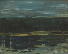 Clandeboye Lake by Lindy Hamilton-Temple-Blackwood, Marchioness of Dufferin and Ava, oil on canvas board, sold Mar 2026