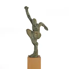 Arabella Brooke, Prometheus, painted bronze