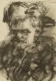 Catherine Goodman, Portrait of John Heath Stubbs, charcoal