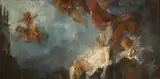 Jake Wood-Evans, Seated figures and cupids, oil on canvas