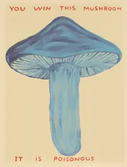 David Shrigley, You Win This Mushroom, It Is Poisonous, 2020, offset lithograph in colours