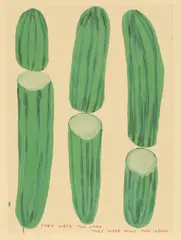 David Shrigley, They Were Too Long, They Were Much Too Long, 2020, offset lithograph in colours