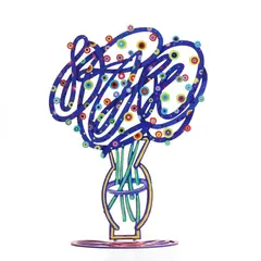 David Gerstein, Blue Bouquet, 2008, serigraph on steel