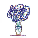 David Gerstein, Blue Bouquet, 2008, serigraph on steel
