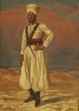 Georges Claude Michelet, Portrait of a Spahi,, oil on canvas
