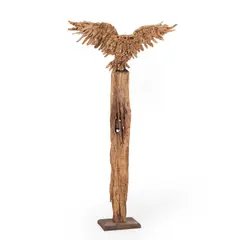 James Doran-Webb, Godwin Owl, 2021, molave driftwood and bronze