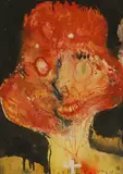 Stephen Goddard, Blind Sonnenblumen, mixed media on paper laid on board