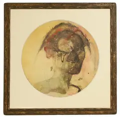 Stephen Goddard, Head, mixed media on paper