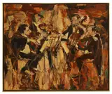 Mark Tochilkin, The orchestra, oil on canvas