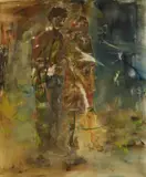 Robert Muntean, Silent Movie, oil on canvas