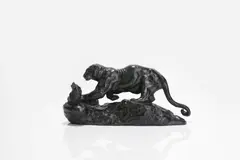 Panthère Surprenant un Zibeth', by Antoine-Louis Barye, bronze, sold Mar 2026