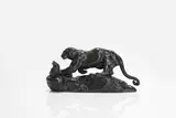 Antoine-Louis Barye, Panthère Surprenant un Zibeth',, bronze