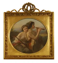 Constant-Joseph Brochart, Shepherd and shepherdess, pastel