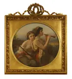 Constant-Joseph Brochart, Shepherd and shepherdess, pastel