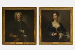 Lucas Whittonus, A pair of portraits, oil on canvas