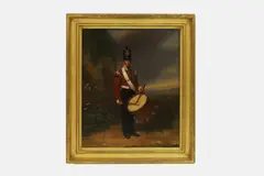 Conway Hart, A drummer boy of the Light Company of an infantry regiment, oil on canvas