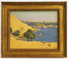 Julian Barrow, Nile Edge, Aswan, oil on canvas