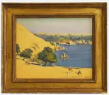 Julian Barrow, Nile Edge, Aswan, oil on canvas