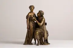 Untitled by Albert-Ernest Carrier-Belleuse, a bronze of a young couple, sold Sep 2025