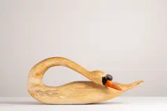 Guy Taplin, Untitled, a carved swan