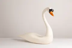 Guy Taplin, Untitled, a carved and painted swan