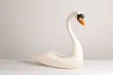 Guy Taplin, Untitled, a carved and painted swan