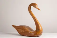 Guy Taplin, Untitled, a carved pine swan