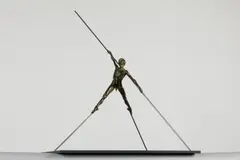 Nicolas Lavarenne, Untitled, a patinated bronze and stainless steel sculpture