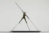 Nicolas Lavarenne, Untitled, a patinated bronze and stainless steel sculpture