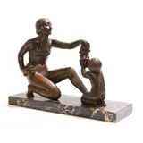 Alfred Jorel, Untitled, on a Portoro marble plinth