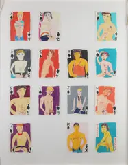 Untitled by Martin Maloney, coloured pencil each 14 x 10cm (uneven), sold Aug 2025