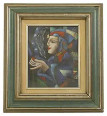 P...K..., Untitled, oil on board 26 x 20cm Provenance: The Clock House