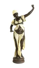 Clement Leopold Steiner, Untitled, a modern painted bronze of a dancer