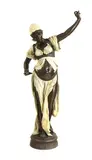 Clement Leopold Steiner, Untitled, a modern painted bronze of a dancer