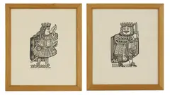 Untitled by Edward Bawden, both signed 'Edward Bawden' in pencil l.r., sold Dec 2025