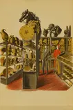 Eric Ravilious, Untitled, 'Theatrical Properties' lithograph in colours