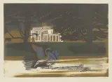 Walter Hoyle, Untitled, 'Henley Business College' linocut in colours
