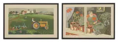 Kenneth Rowntree, Untitled, 1945 lithograph in colours