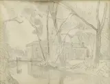 John Aldridge, Untitled, pencil 18.5 x 25cm Provenance: A single-owner collection from a house in Great Bardfield.