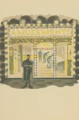 Eric Ravilious, Untitled, 'Amusement Arcade' lithograph in colours