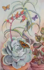 Joan Warburton, Untitled, watercolour 43 x 26.5cm