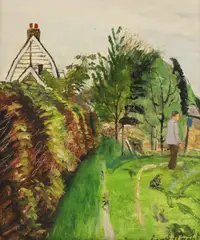 Untitled by Carel Weight, oil on board 36 x 30cm Provenance : With Bernard Jacobson Gallery., sold Dec 2025