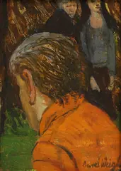 Untitled by Carel Weight, oil on board 17.5 x 12.5cm, sold Dec 2025